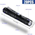 thumbnail image 2 of PEACNNG 20 Pcs Mini Pen Light Flashlights Pocket Flashlights Pen with Clip Small LED Handheld Slim Torches  Christmas Gift Without Battery(Black  3.54 Inch), 2 of 6