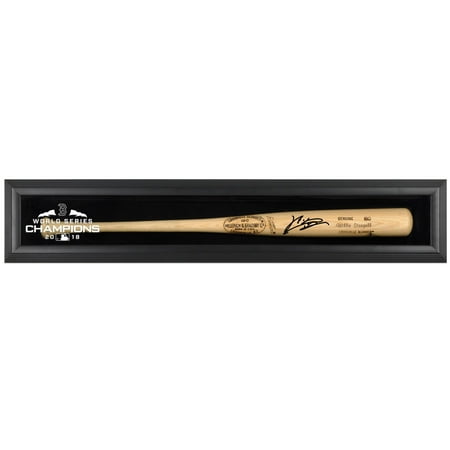 Rafael Devers Boston Red Sox 2018 MLB World Series Champions Autographed Louisville Slugger Blonde Logo Bat and Black Framed Logo Display Case - Fanatics Authentic