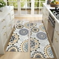 thumbnail image 4 of Kitchen Rugs Sets Of 2,Beige Ethnic Mandala Pattern Anti Fatigue Kitchen Mat Rugs Non Slip Washable,Decorative Kitchen Floor Mats for Kitchen,Sink,Laundry,17"X47", 4 of 5