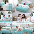 thumbnail image 6 of Aqua White Ombre Bedding 3 Piece Duvet Cover Set California King, Chic Modern Funny Abstract Striped Art Soft Microfiber Comforter Cover with Zipper Closure & Pillowcases, FadeResistant Quilt Cover, 6 of 9