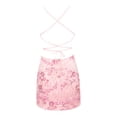 thumbnail image 4 of Womens Embroidered Dress Unique Appliques Beaded Back Lace Up Casual Floral Pink L, 4 of 6