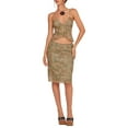 thumbnail image 2 of Biekopu Women’s Two Piece Summer Outfits, Sleeveless V Neck Asymmetric Cami Tops and Midi Skirt Set, 2 of 7