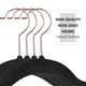 thumbnail image 2 of Perchas de terciopelo antideslizantes VECELO, 100 unidades, color negro, 2 of 9