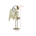 thumbnail image 4 of Kings Brand Furniture Cheska Suit Valet Stand with Circular Frame - Tie Jacket Hanger, Freestanding Clothing Organizer Perfect for Bedrooms & Entryways (Lemon Pepper), 4 of 4