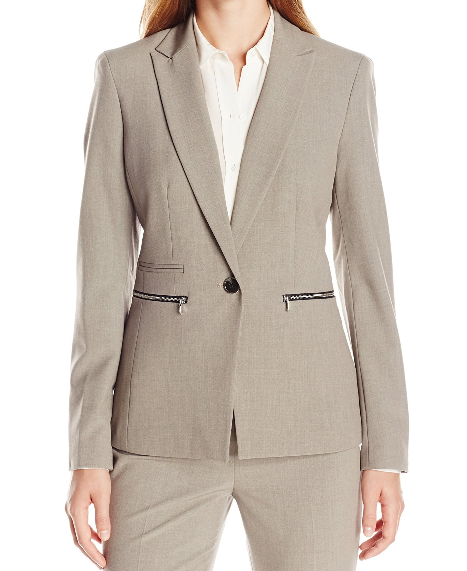 Nine West Nine West NEW Gray Women's Size 2 ZipperPocket One Button