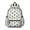 Robot and Shapes White Pattern, variant on Robot and Minibots Gray Pattern Cute School Backpack with Padded Back and Adjustable Shoulder Straps 13.4"x11"x4.7"