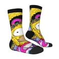 thumbnail image 3 of Simpsons Adult Socks Casual Tube Socks Durable Comfort Calf Socks Soft Elastic Crew Socks 3 Black, 3 of 9
