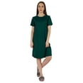 thumbnail image 5 of Inkmeso Solid Casual Summer T-Shirt Dress For WoMen's Loose Fit Short Sleeve Tunic Sleep Dress, 5 of 7