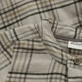 thumbnail image 3 of Minymo Long-Sleeve Checkered Bodysuit - Oxford Tan (9 Months), 3 of 3