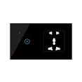 thumbnail image 1 of Mistaha 95- Wi-Fi Smart Wall Outlet with 1 Gang Touch Light Switch Smart Life APP Remote Control, Voice Control, Touch Control Compatible with Assistant Wi-Fi Smart Switch Plug Outlet Universal Pl, 1 of 8