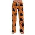 thumbnail image 6 of BFRGSIJ Women's Halloween Pajama Pants Baggy Wide Leg Drawstring Sleep Pants with Pockets Casual Loungewear Sleep Bottoms S, 6 of 6