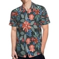 thumbnail image 4 of High Quality Hawaiian Shirts for Men Short Sleeve Aloha Beach Shirt Floral Summer Casual Button Down Shirts Blouses TK3POZ, 4 of 7