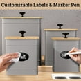 thumbnail image 5 of Kitchen Canisters for Countertop Set of  with Customizable Chalkboard Labels & Marker Pen - Big Iron Kitchen Canisters with Airtight Lids - Canister Set - Flour and Sugar Containers Farmhouse, 5 of 6