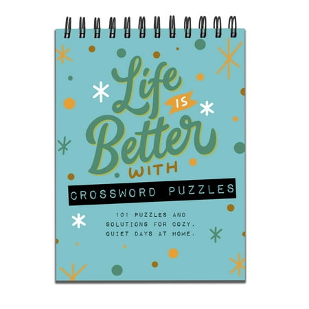 UPC: 0619344356096 | Life is Better with Crossword Puzzles Book Spiral Puzzle Pad