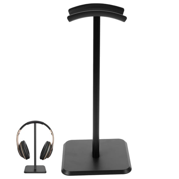 HEANUJJ Soporte Para Auriculares De Aleación De Aluminio Negro Para Escritorio Con Base Antideslizante Y Desmontable