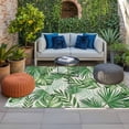 thumbnail image 2 of Tropical Palm Leaves Outdoor Rug for Patio/Deck/Porch, Non-Slip Large Area Rug 5 x 8 Ft, Green Monstera Leaf Plants Summer Beige Indoor Outdoor Rugs Washable Area Rugs, Camping Rug Carpet Runner, 2 of 8