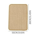 thumbnail image 3 of Sisal Cat Scratching Mat Large Cat Scratch Mat Cat Scratch Furniture Protector, Durable Pet Furniture Protector Brown Scratch Pad for Indoor Cats Protects Couch Table Legs Single, 3 of 3