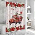 thumbnail image 6 of Roses Valentine's Day Bathroom Shower Curtains with 12 Hooks Polyester Waterproof Shower Curtain for Stalls and Bathtubs Romantic Floral Truck Romantic Decorative Bathroom Curtain 72x72 Inches, 6 of 9