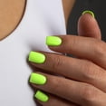 thumbnail image 2 of Uñas postizas acrílicas cuadradas cortas, color verde neón, con pegamento, de gel suave, para mujer, gruesas, color sólido, 24 unidades, 2 of 8