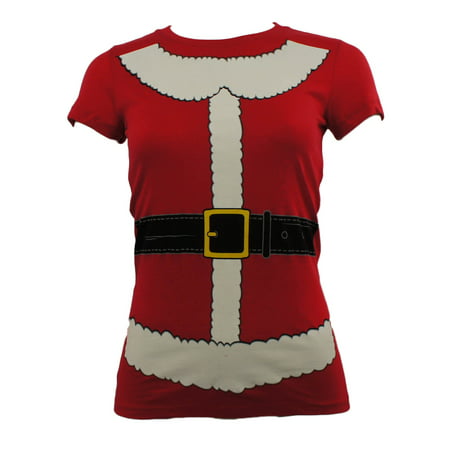 MRS CLAUS Chistmas SANTA Holiday Costume Juniors Girl T-Shirt