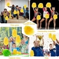 thumbnail image 7 of ABCISI 12 PCS Pom Poms Cheerleading Sports Spirited Plastic Cheer Pompoms with Handles for Kids Adults Team Party Dance Cheering (Soft Plastic- Yellow), 7 of 7