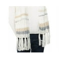 thumbnail image 3 of INC Womens Winter Striped Muffler Scarf Gray O/S, 3 of 3
