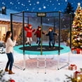 thumbnail image 7 of AOTOB 10FT Trampoline For Kids/Adults, Backyard Trampoline With Ladder and Safety Enclosure Net,Azure, 7 of 7