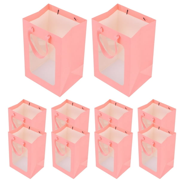 10 Uds. Bolsas de regalo transparentes, bolsas de papel, bolsas para ramo, bolsas para envolver regalos, bolsas para recuerdos de fiesta