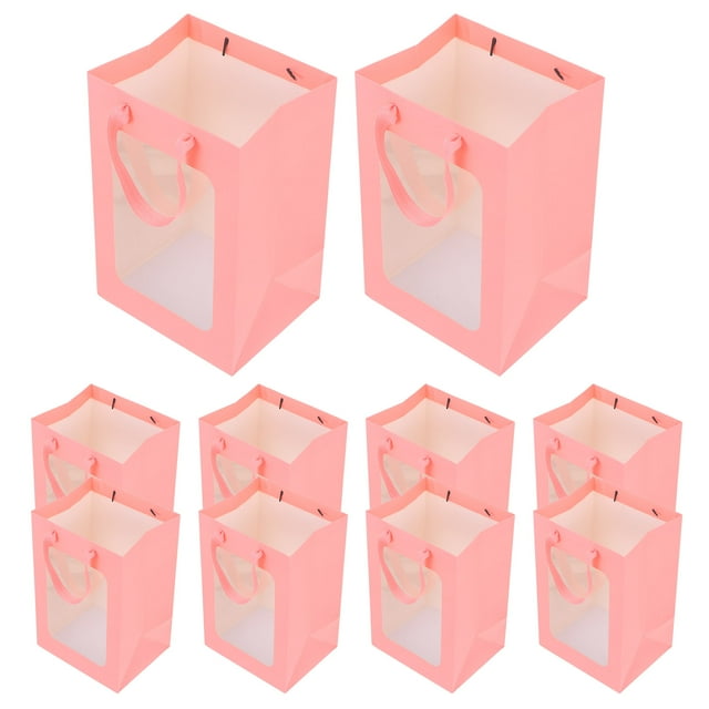 10 Uds. Bolsas de regalo transparentes, bolsas de papel, bolsas para ramo, bolsas para envolver regalos, bolsas para recuerdos de fiesta