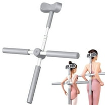 Kumdkd Adjustable Yoga Bar for Posture Correction - Stainless Steel Back Stretcher with Foam Grip, Humpback Relief Tool for Home & Gym, Pilates & Dance, Neck & Shoulder Pain Relief