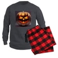 thumbnail image 6 of CafePress - Shiny Jack O' Lantern - Men's Long Sleeve Charcoal Pajama Set, 6 of 7