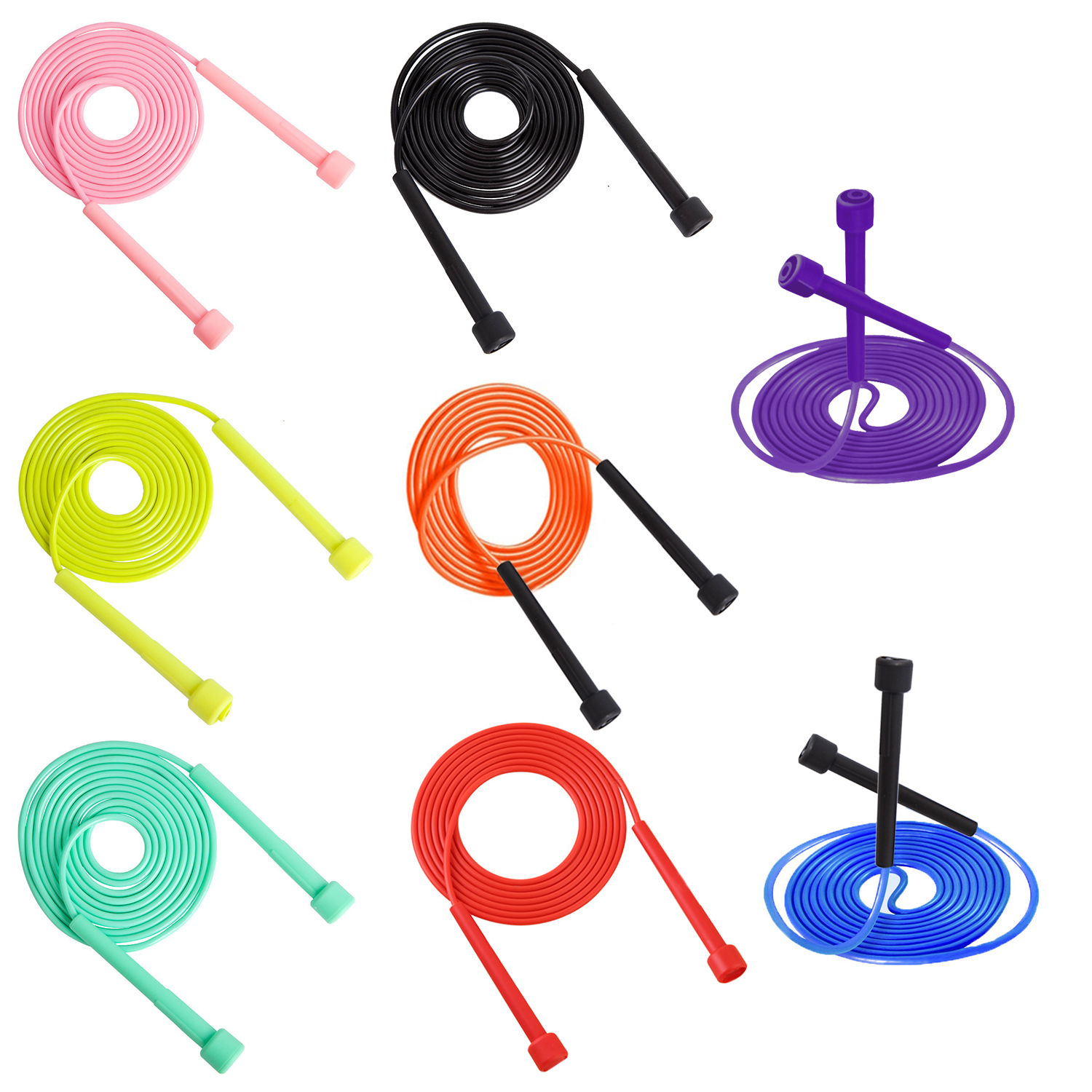 Freaki 8 Pack Jump Rope for Kids, Adjustable Skipping Rope Flexible