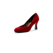 Ellie Shoes E-BP304-Nora 3 Closed Toe Microfiber Pump Red Velvet / 9