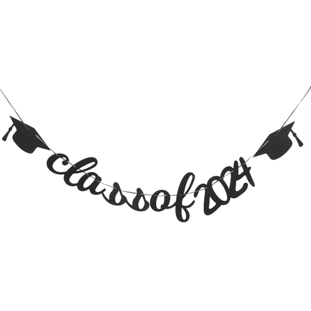 SHISUYAN 1 Set Class of 2024 Graduation Banner Graduation Party Hanging Banner Graduation Prop
