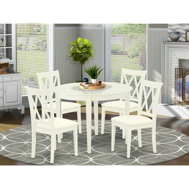 Picket House Furnishings Liam Round 5PC Dining Set-Table & Four Chairs ...