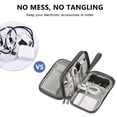 thumbnail image 4 of Technology Organizer Travel Case, Packing Essentials for Cable, Charger, Phone, USB, SD Card, 21*13cm - grey, 4 of 5
