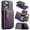Purple, variant on Detachable Back Cover For iPhone 15 Pro Max 15Pro 15Plus 14 ProMax 14Pro 14 Plus 13 Pro Max 13Pro 12 Pro Max 12Pro 11 Pro Max Wallet Case with Card Holder Magnetic For iPhone 15 Leather Phone Cases