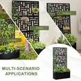 thumbnail image 5 of UBesGoo Planter Box with Trellis Outdoor for Vegetables Herbs Flowers, Metal  Garden Trellis with Drainage Holes (Black), 5 of 9