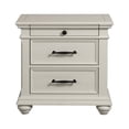 thumbnail image 5 of Bowery Hill Solid Wood 3-Drawer Nightstand with USB Ports in Off White, 5 of 12
