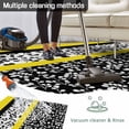 thumbnail image 5 of Black Yellow Outdoor Rug 3x5 Ft - Reversible Patio Rug Outdoor Camping Rugs, Garden Floral Stripe Aesthetic Flower Boho Indoor Outdoor Area Rugs, Non-Slip Outdoor Carpet Runner for Deck/Porch, 5 of 8