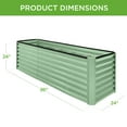 thumbnail image 2 of Best Choice Products 8x2x2ft Raised Metal Outdoor Garden Bed, Planter Box for Flowers, Vegetables, Herbs - Sage Green, 2 of 7