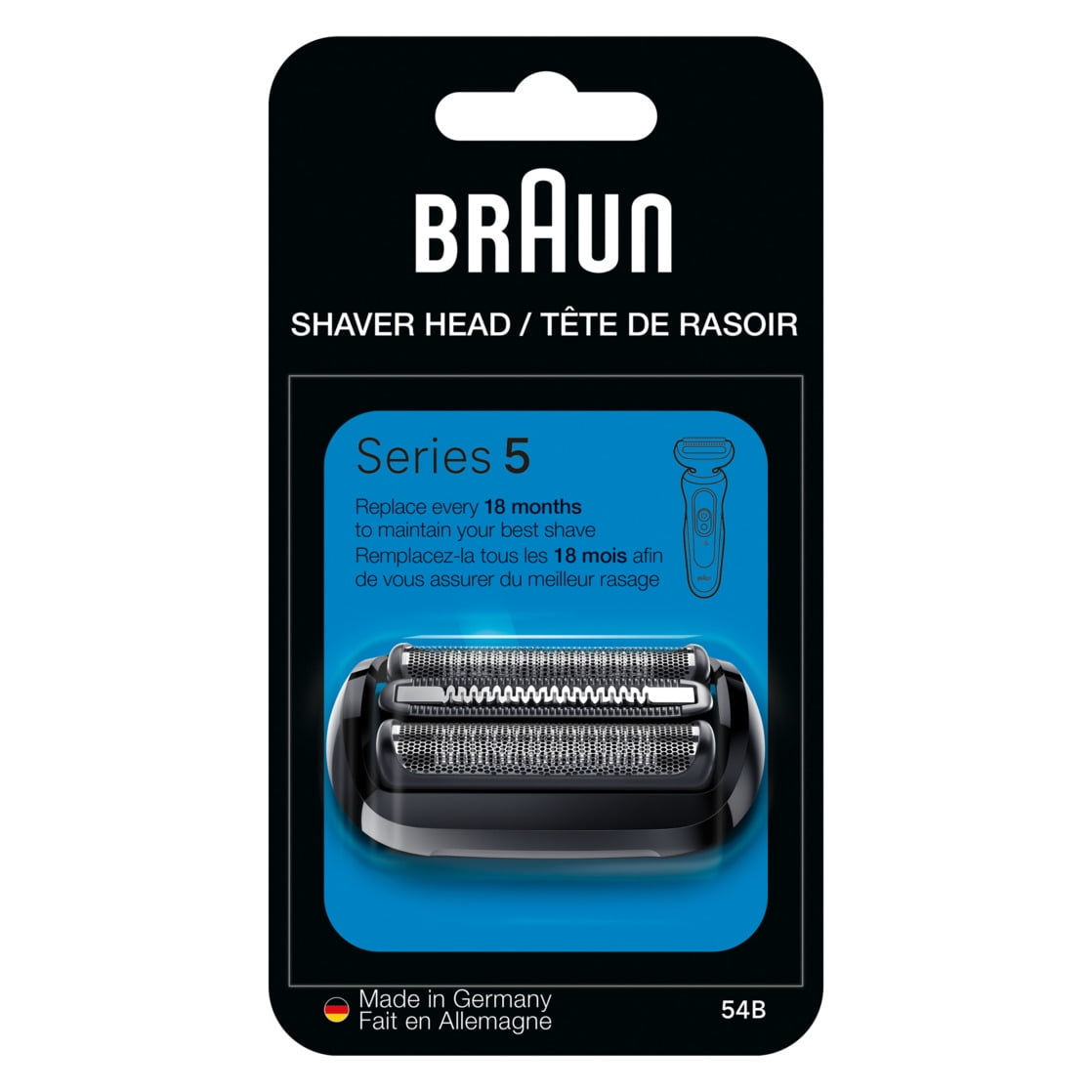 Braun Series 5 Electric Shaver Replacement Head, 54B, Black, 1 ct