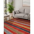 thumbnail image 5 of Unique Loom Fars Collection Area Rug - Monterey (8' Square Multi/Rust Red), 5 of 7