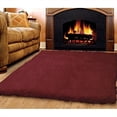 thumbnail image 1 of Linon Rugs Flokati Rectangular Area Rug in Burgundy-3' x 5', 1 of 2