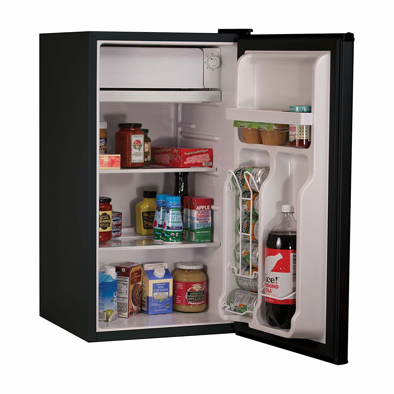 Black Decker 3 2 Cu Ft Mini Fridge With Freezer Bcrk32b Black Walmart Com Walmart Com