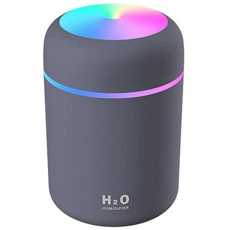 

Portable Mini Cute Humidifier USB 300ml with 7 Colors 2 Fog Mode Ultra Quiet Suitable for Home Car Bedroom Office and Travel (Pink)