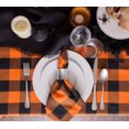 thumbnail image 6 of Contemporary Home Living Buffalo Check Cotton Square Halloween Tablecloth - 52" - Orange and Black, 6 of 8