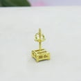 thumbnail image 4 of Dazzlingrock Collection Round White Diamond Screwback Stud Earring for Men (1 Pc Only, 0.02 ctw, Color I-J, Clarity I1-I2) in 18K Yellow Gold, 4 of 6