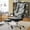 Gray, variant on Ninecer Big and Tall Office Chair 550 lbs, PU Leather Reclining Office Chair with Lumbar Support and Footrest, Modern Desk Chair for Adult, Gray