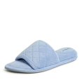 thumbnail image 2 of Women's Dearfoams 51707 Beatrice Microfiber Terry Slide with Quilted Vamp (Iceberg L), 2 of 3